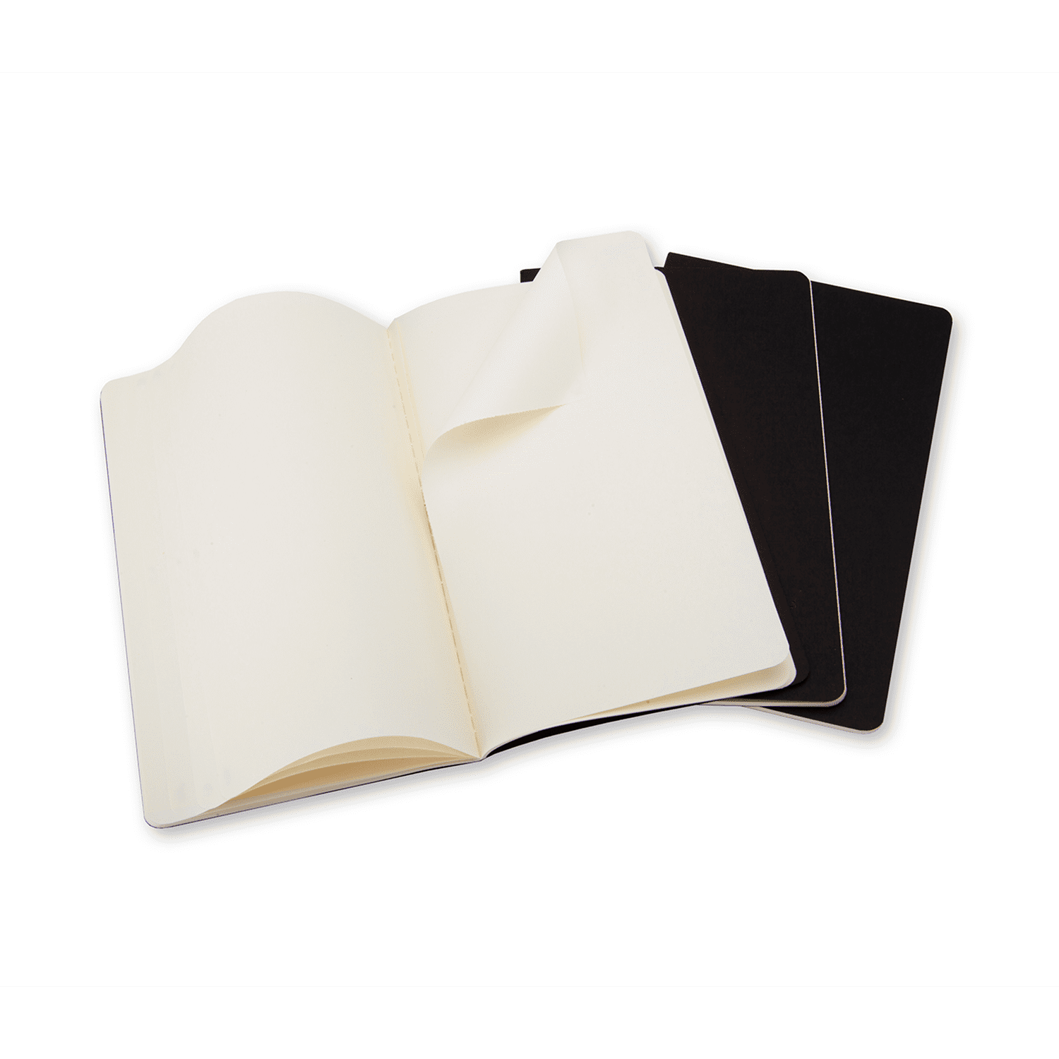 Moleskine Set de 3 cahiers quadrillés Grand format Couverture souple 13 x 21 cm Noir 
